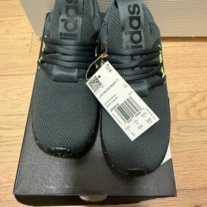 Adidas Dark Gray Sneakers with Neon Accents